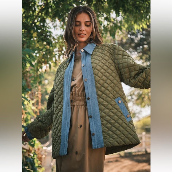 30 Fabulous Contrast Quilt Stitch Button Jacket - Picture 5 of 6